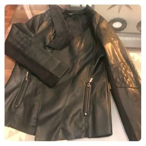 Alfani, faux leather jacket, size Small.